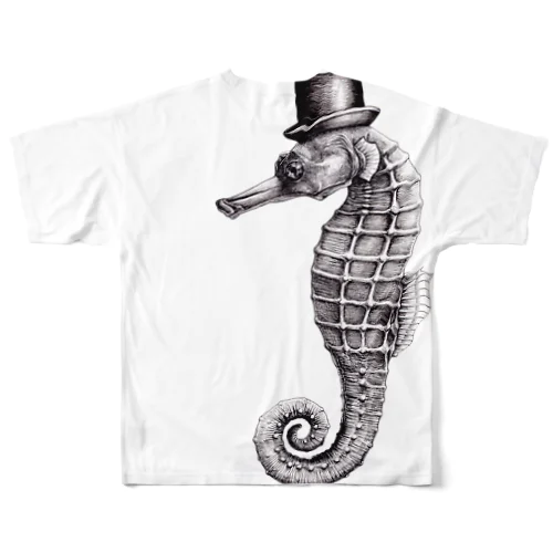 後）シーホース公式アイコンのフルグラフィックTシャツ All-Over Print T-Shirt