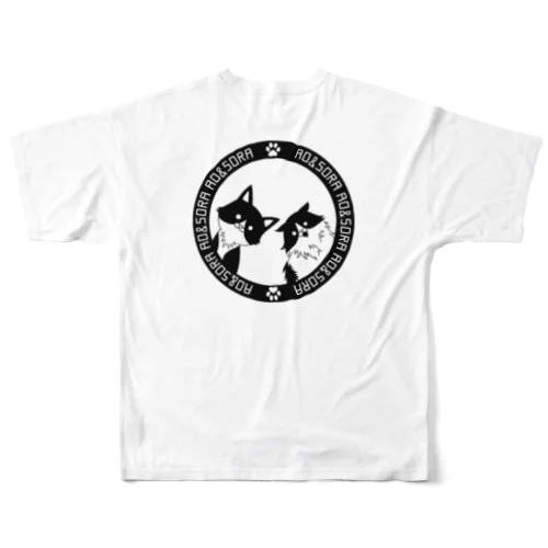 AO＆SORA　丸ロゴ フルグラフィックTシャツ