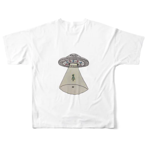 UFOから宇宙人 フルグラフィックTシャツ