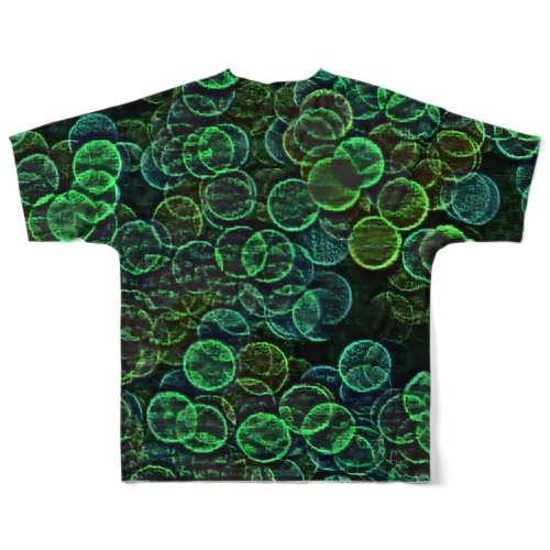 緑のシャボン玉 All-Over Print T-Shirt