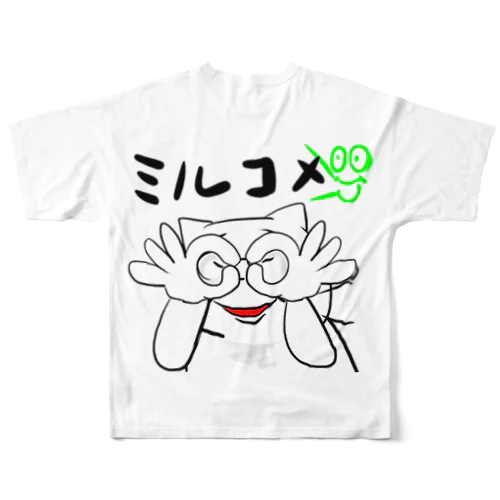 円高ミルコメ All-Over Print T-Shirt