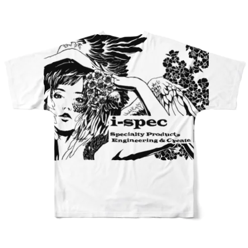 TENSHI－black All-Over Print T-Shirt