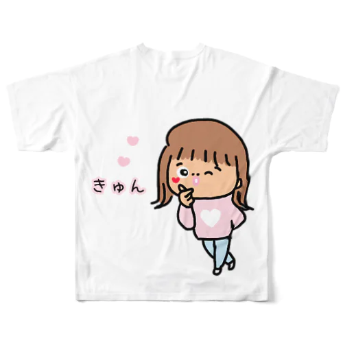 キュンです❤️ フルグラフィックTシャツ