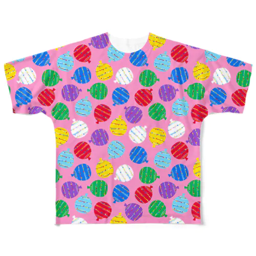 カラフル水風船 ピンク All-Over Print T-Shirt