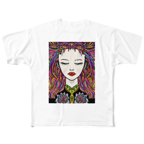 Kaleidoscopic Girl All-Over Print T-Shirt