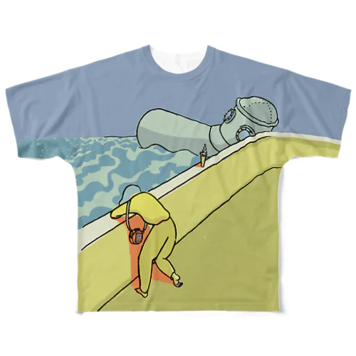 潜水艇_フルグラフィック All-Over Print T-Shirt