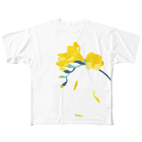 香雪蘭/フリージア All-Over Print T-Shirt