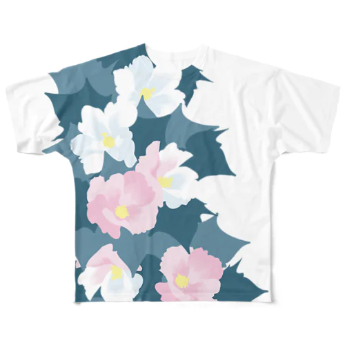 酔芙蓉 All-Over Print T-Shirt