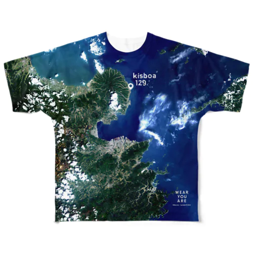 大分県 国東市 Tシャツ 片面 All-Over Print T-Shirt