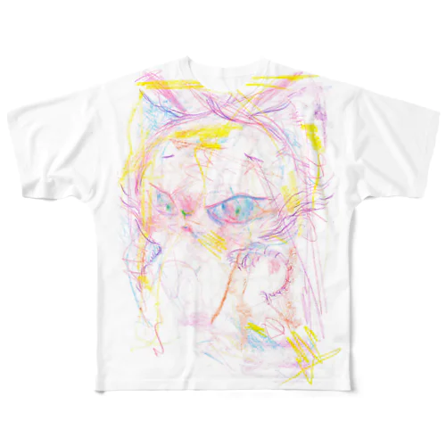 不満気なネコT All-Over Print T-Shirt