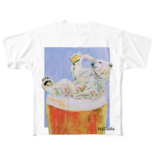 シロクマビール フルグラフィックTシャツ