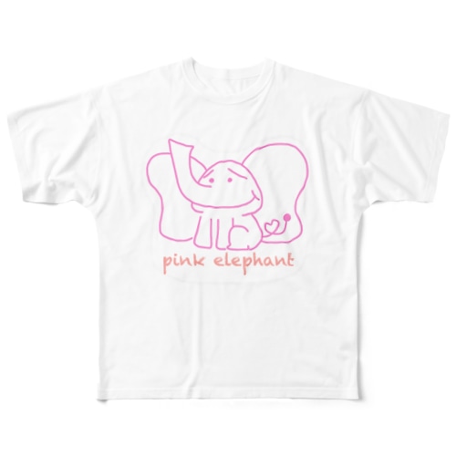 pink elephant All-Over Print T-Shirt