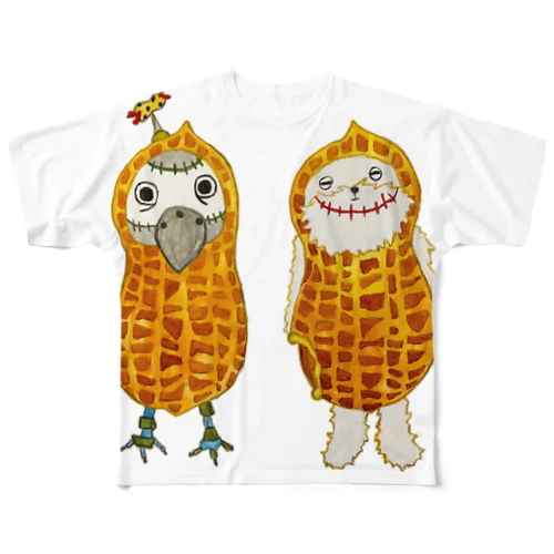 ROBOBO ピーナッツ All-Over Print T-Shirt