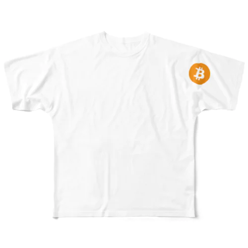 仮想通貨　Bitcoin（ビットコイン） All-Over Print T-Shirt