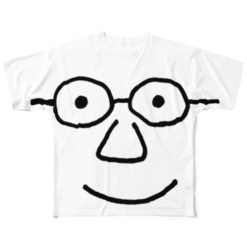 【前田デザイン室 ダサT プロジェクト】腹芸 〜おチチは、おメメ〜 All-Over Print T-Shirt