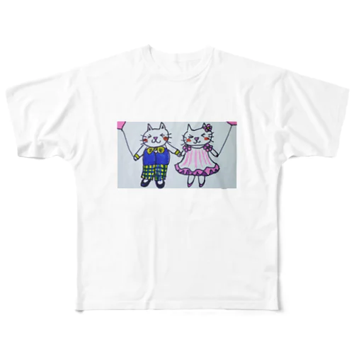 なかよしニャゴンチュ All-Over Print T-Shirt