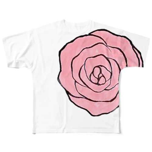 camellia All-Over Print T-Shirt