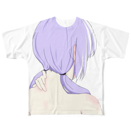 痒い フルグラフィックTシャツ