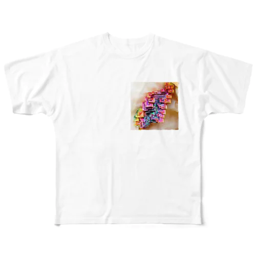 カラフルビスマス All-Over Print T-Shirt