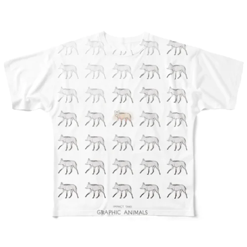 mizusawa model All-Over Print T-Shirt