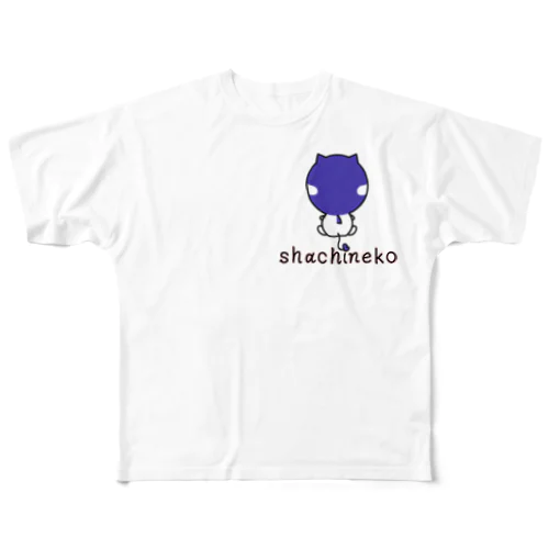 シャチネコグッズ フルグラフィックTシャツ