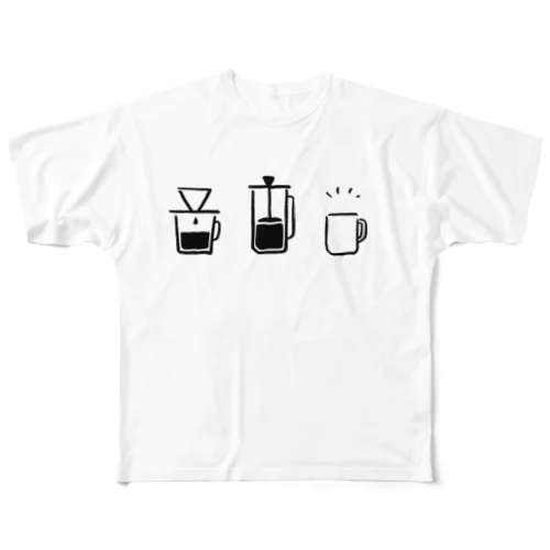 choose coffee フルグラフィックTシャツ