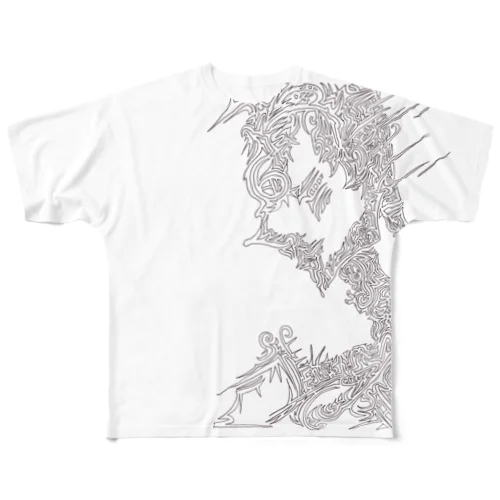 横顔 [抽象アート] All-Over Print T-Shirt