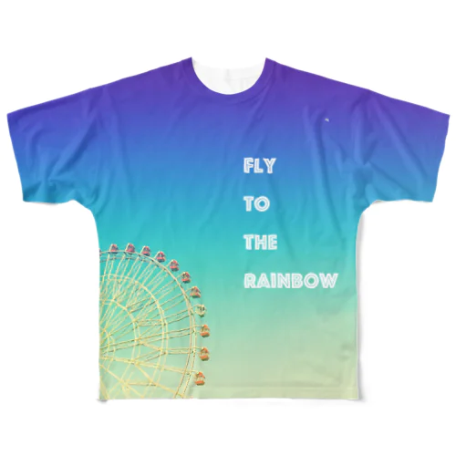 Fly to the rainbow All-Over Print T-Shirt