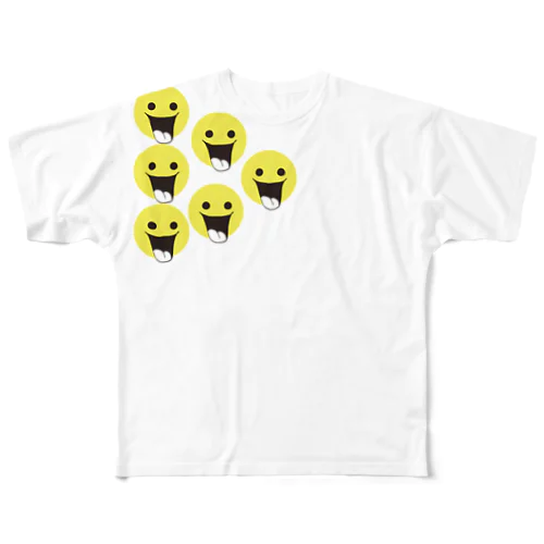 トライアングルスマイル集合体 All-Over Print T-Shirt