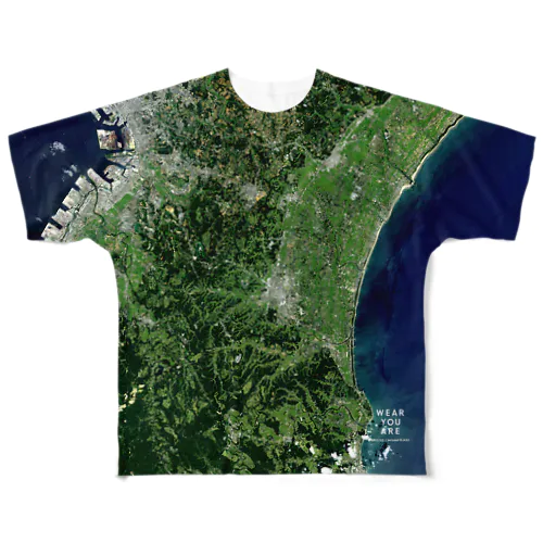 千葉県 茂原市 Tシャツ 両面 All-Over Print T-Shirt