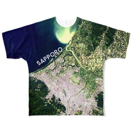 北海道 石狩市 Tシャツ 両面 All-Over Print T-Shirt