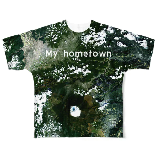 山梨県 南都留郡 Tシャツ 両面 All-Over Print T-Shirt