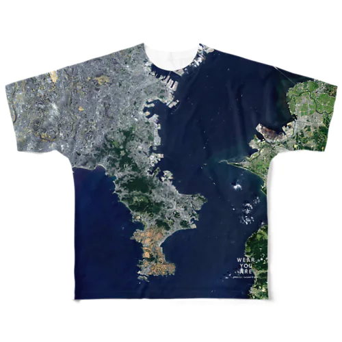 神奈川県 横須賀市 Tシャツ 両面 All-Over Print T-Shirt