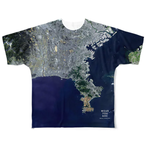 神奈川県 鎌倉市 Tシャツ 両面 All-Over Print T-Shirt