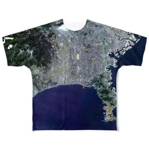 神奈川県 茅ヶ崎市 Tシャツ 両面 All-Over Print T-Shirt