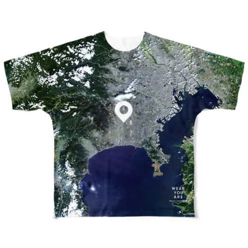 神奈川県 海老名市 Tシャツ 両面 All-Over Print T-Shirt