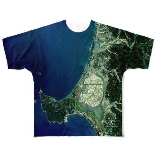 秋田県 男鹿市 Tシャツ 両面 All-Over Print T-Shirt