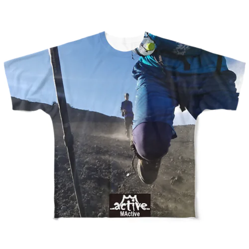 滑走　砂走 All-Over Print T-Shirt