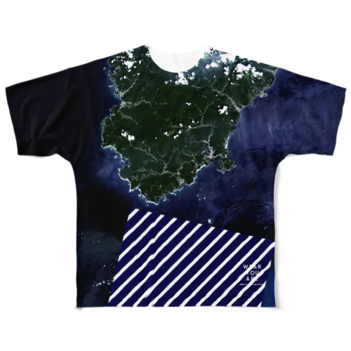 静岡県 賀茂郡 Tシャツ 両面 All-Over Print T-Shirt