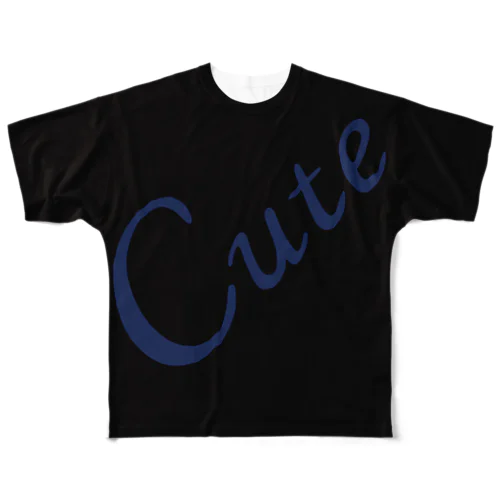 Cute Birds ブラックT 紺（M） All-Over Print T-Shirt