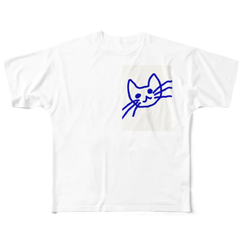 ねこ フルグラフィックTシャツ