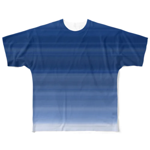 blue All-Over Print T-Shirt