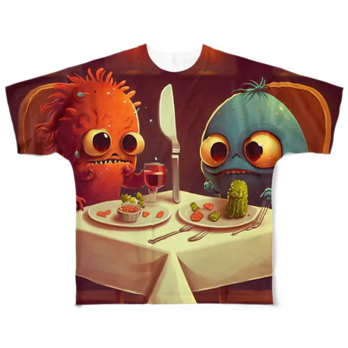 Monster＠Dinner All-Over Print T-Shirt