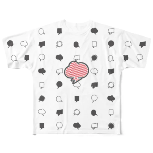 Speech Bubble Monogram All-Over Print T-Shirt