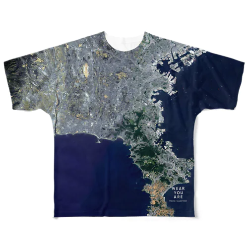 神奈川県 鎌倉市 Tシャツ 両面 All-Over Print T-Shirt