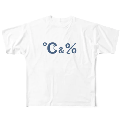 ℃＆％ フルグラフィックTシャツ