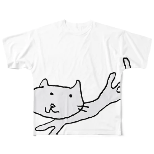ねこ All-Over Print T-Shirt