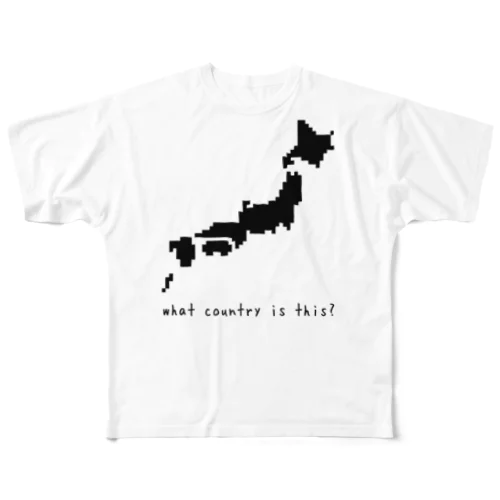 Japan map フルグラフィックTシャツ