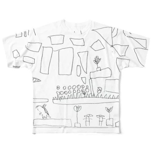 ブロックで冒険 All-Over Print T-Shirt