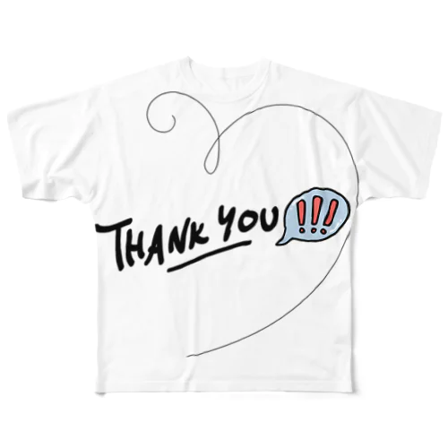 Thank you!!! フルグラフィックTシャツ